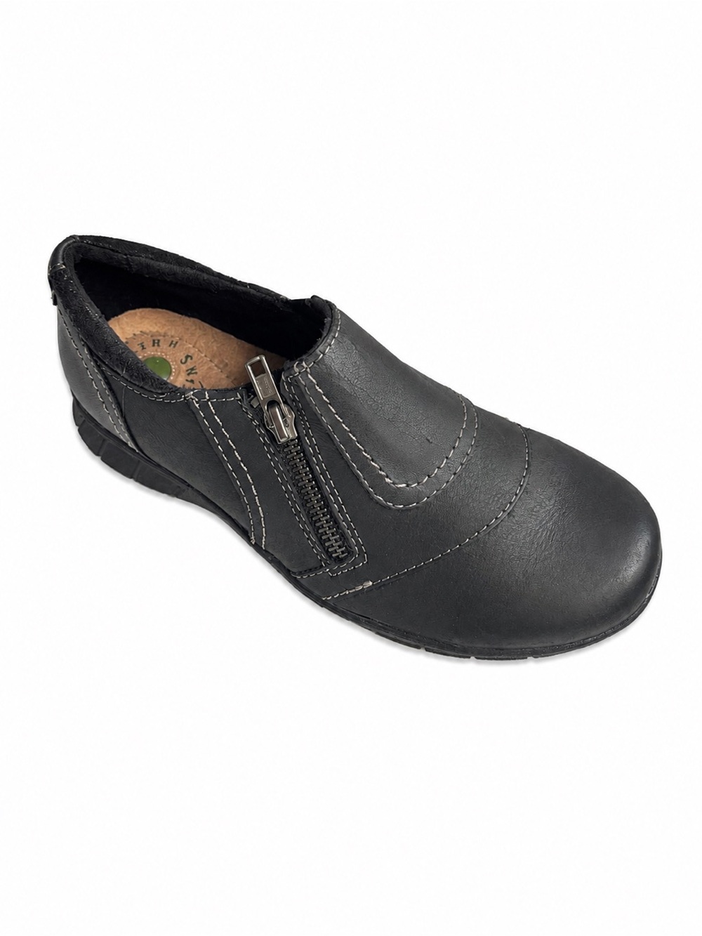 Earth Origins Nila Loafers 6.5W Black Leather Comfort Shoes NWOT - Picture 2 of 6